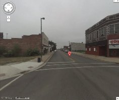 Phillip Hulliungâ€™s shop at 302 Collinsville Avenue now vacant lot on left.