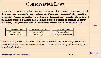 Conservation Laws - isolated systems symmetry