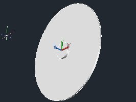 The wheel face is the XY-Plane and the axle is the Z-Axis.