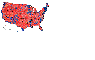 Red is for Bush....blue is for Kerry.