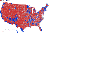 Red is for Bush.....blue is for Gore.