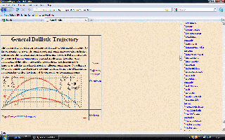 Hyper Physics web site about Trajectories