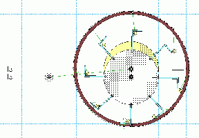 Vertically offset wheels geared to turn the same direction on a 1:1 basis