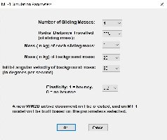 Dialog Box for the MT1 Simulation